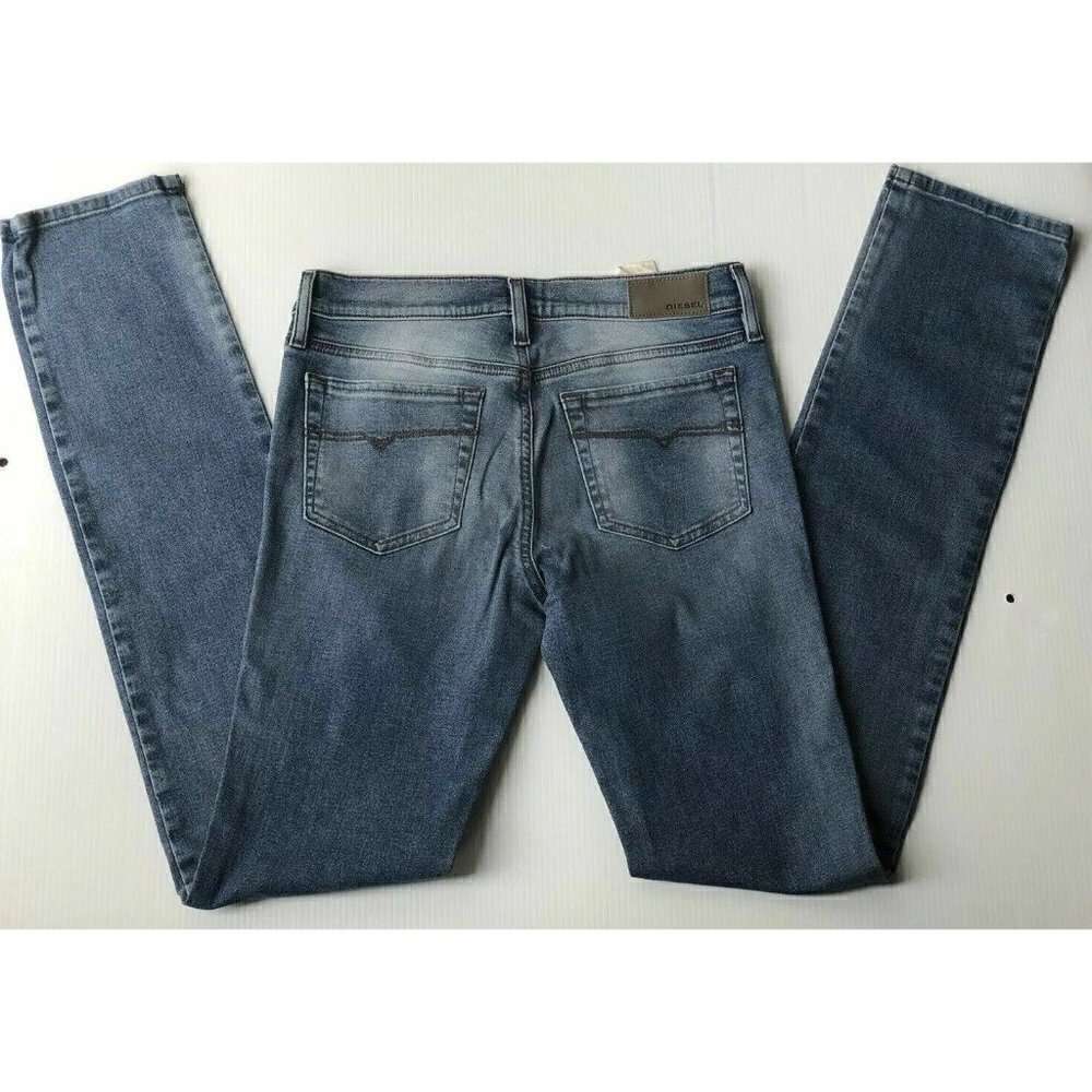 Diesel Womens Blue Denim RS018 Slim Straight Regular Jeans Size 25 26 27 - Picture 3 of 11